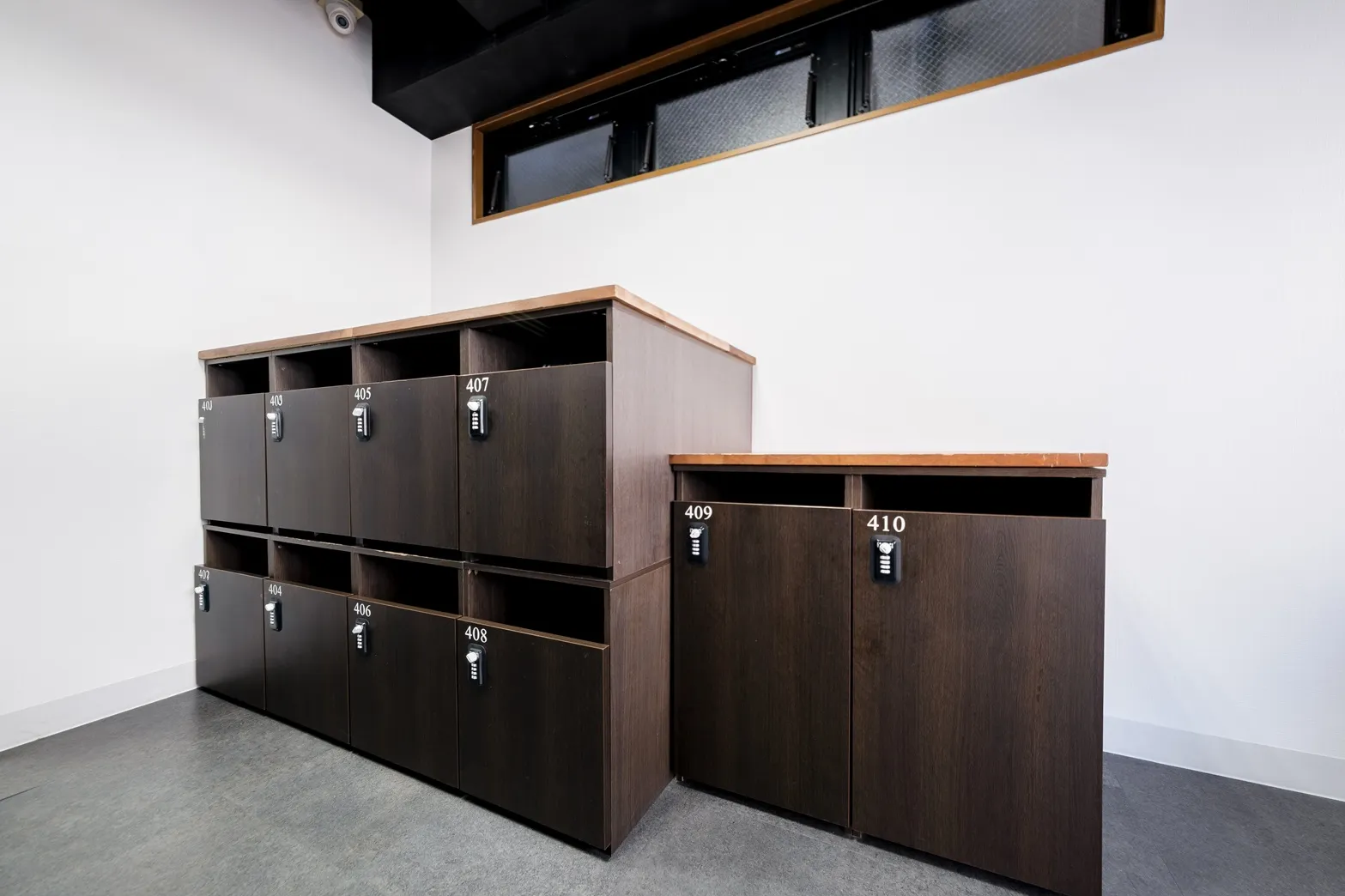 Large luggage lockers for suitcases at Hostel JAZ Ueno